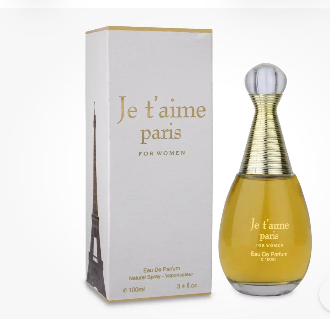 Je t'aime Paris for Women Eau de Parfum Spray, 3.4 fl oz Regular Size