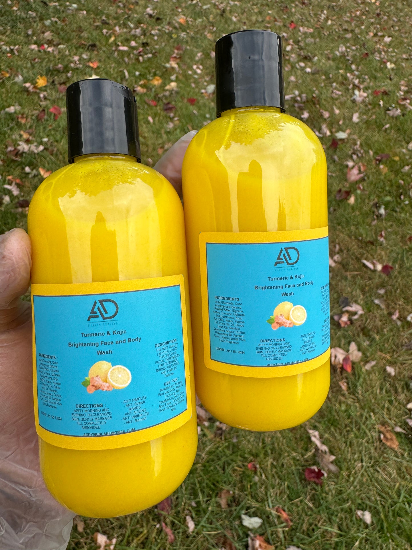 TURMERIC AND KOJIC BRIGHTENING FACE AND BODY WASH